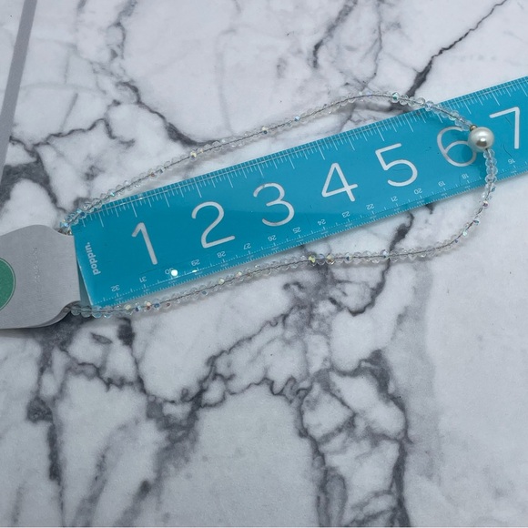 New Jolli Molli Iridescent Bead Necklace with Faux Pearl Accent Aurora Borealis - Picture 5 of 5